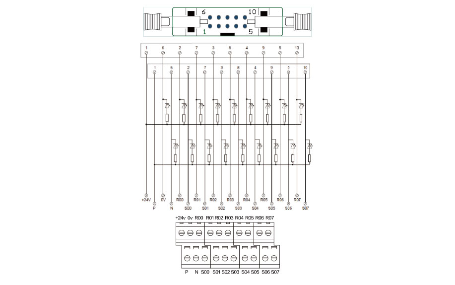 帶指示燈16位轉(zhuǎn)換端子臺(tái)-S003